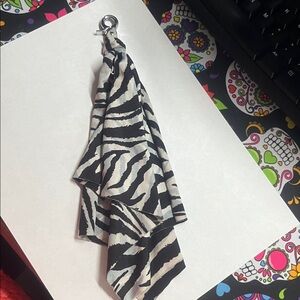 Bundle 3 for 10 - Zebra Print Scarf with Silver Clip